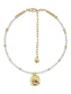 Goossens Astro Aries Pearls Necklace In Gold