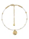Goossens Astro Capricorn Pearls Necklace In Gold