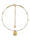 Goossens Astro Leo Pearls Necklace In Gold