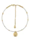 Goossens Astro Sagittarius Pearls Necklace In Gold