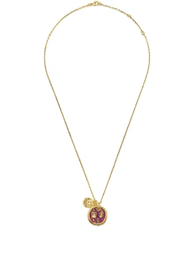 Goossens Boucle Cocktail Thin Pendant Necklace In Gold