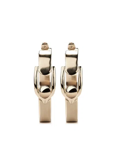 Goossens Boucle Hoop Earrings In Grey Gold