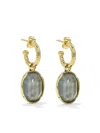 Goossens Cabochons Hoop Earrings In Gold