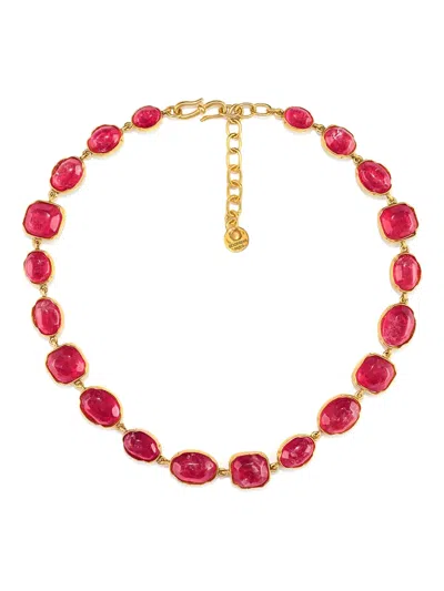 Goossens Cabochons Necklace In Pink