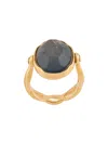 Goossens Cabochons Oval Ring In Gold
