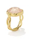 Goossens Cabochons Square Ring In Gold