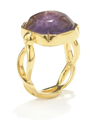 Goossens Cabochons Squared Ring In Gold