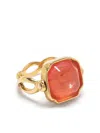 Goossens Cabochons Squared Ring In Gold