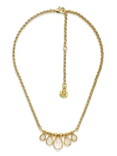 Goossens Cachemire Rock Crystal Necklace In Gold