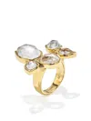 Goossens Cachemire Rock Crystal Ring In Gold