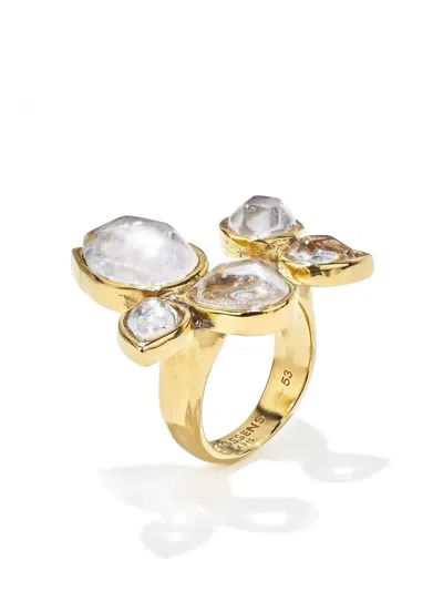 Goossens Cachemire Rock Crystal Ring In Gold