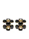 Goossens Clover Floral-motif Clip-on Earrings In Gold