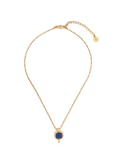 Goossens Drop Pendant Necklace In Blue