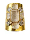 Goossens Faceted-stone Detail Cuff In Gold