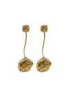 Goossens Fleur De Pavot Pendant Earrings In Gold