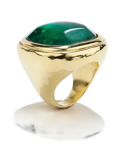 Goossens Large Renaissance Rock Crystal Ring In Gold