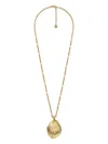 Goossens Leaf-pendant Necklace In Gold