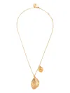 Goossens Leaves-charm Necklace In Brown