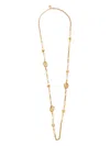 Goossens Leaves-charm Necklace In Brown