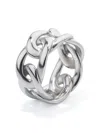 Goossens Lhassa Chunky-link Ring In Silver