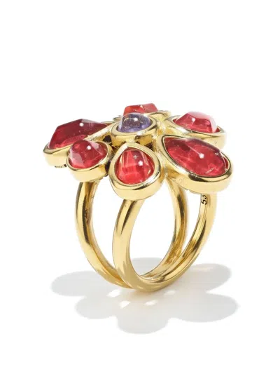 Goossens Mini Cabochons Rock Crystal Ring In Multi