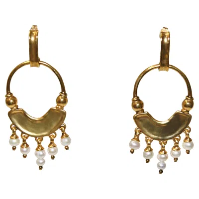 Pre-owned Goossens Paris Goossens-paris Graine De Gemmes Loop Earrings In Multi
