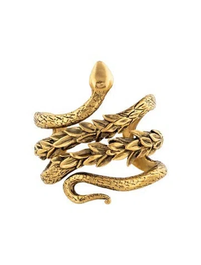 Pre-owned Goossens Paris Serpent Cuff Bracelet, 6.25" In Multicolor