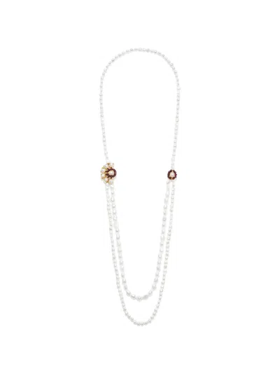 Goossens Perles Baroques Long Necklace In White