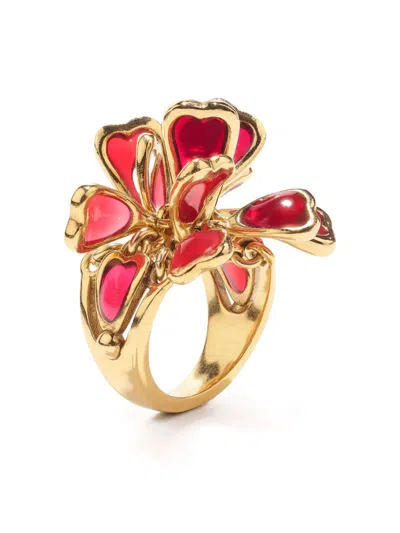 Goossens Petal Multi Ring In Red