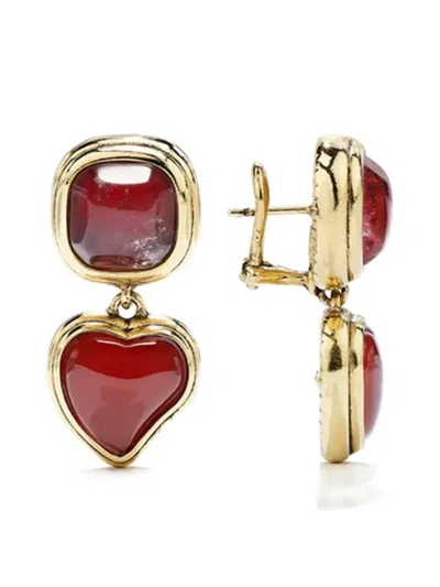 Goossens Renaissance Heart Earrings In Gold