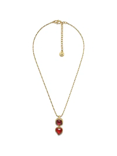 Goossens Renaissance Heart Pendant Necklace In Gold