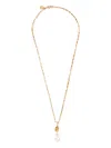 Goossens Riviera Pearl Pendant Necklace In Gold