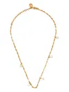 Goossens Riviera Pearls Tassel Necklace In Gold