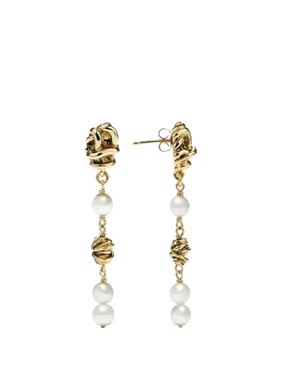 Goossens Riviera Pendant Earrings In Gold