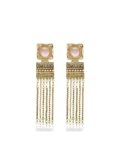 Goossens Syracuse Long-pendant Earrings In Gold