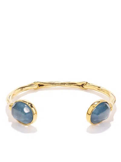 Goossens Talisman Cabochons Open-cuff Bracelet In Gold