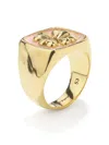 Goossens Talisman Clover Signet Ring In Gold
