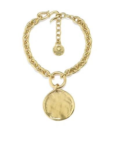 Goossens Talisman Medal Bracelet In Gold