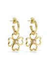 Goossens Talisman Trèfle Drop Earrings In Gold