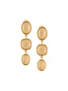 Goossens Three Cabochons Clip Earrings In Gold