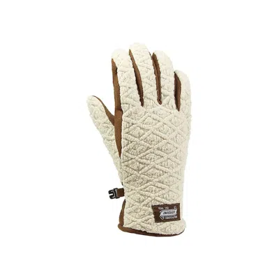 Gordini Women's Argyle Gloves In Oatmeal In White