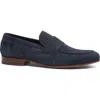 Gordon Rush Cartwright Penny Loafer In Navy Suede