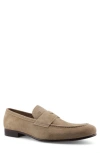Gordon Rush Cartwright Penny Loafer In Taupe Suede