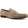 Gordon Rush Cartwright Penny Loafer In Taupe Suede