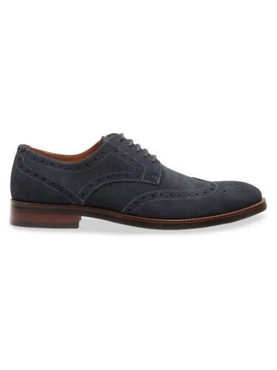 Gordon Rush Men's Concord Suede Wingtip Brogues In Navy