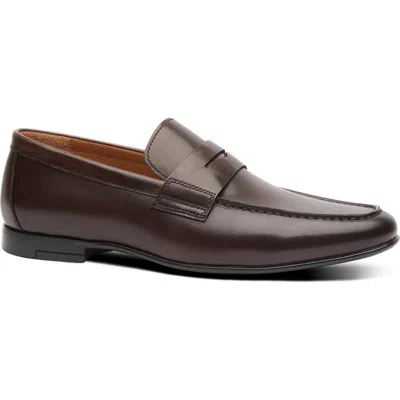 Gordon Rush Morgan Moc Toe Penny Loafer In Brown