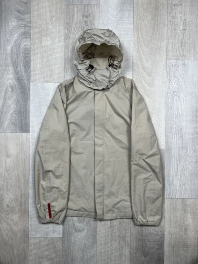 Pre-owned Goretex Vintage Prada Gore Tex Jacket With Nylon Hood (y0256) In Sand