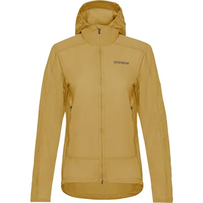 Gorewear Fernflow Hooded Windbreaker In Yellow