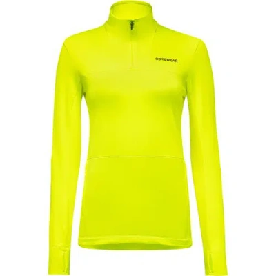 Gorewear Training Thermo 1/4-zip Jacket In Yellow