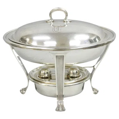 Pre-owned Gorham Antique  English Regency Edwardian Silver Plated Chafing Dish Warmer